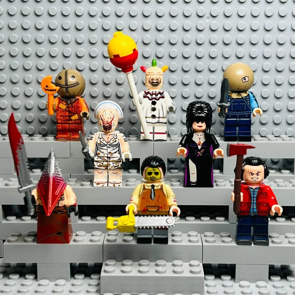 Halloween Horror Custom Minifigure Lot of 8 Shining Silent Hill Texas Chainsaw - Picture 1 of 3
